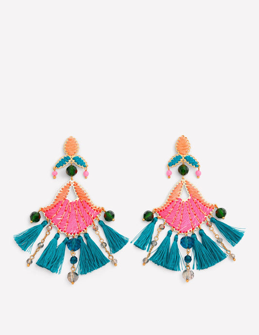 Mega Motif Earrings-Multi