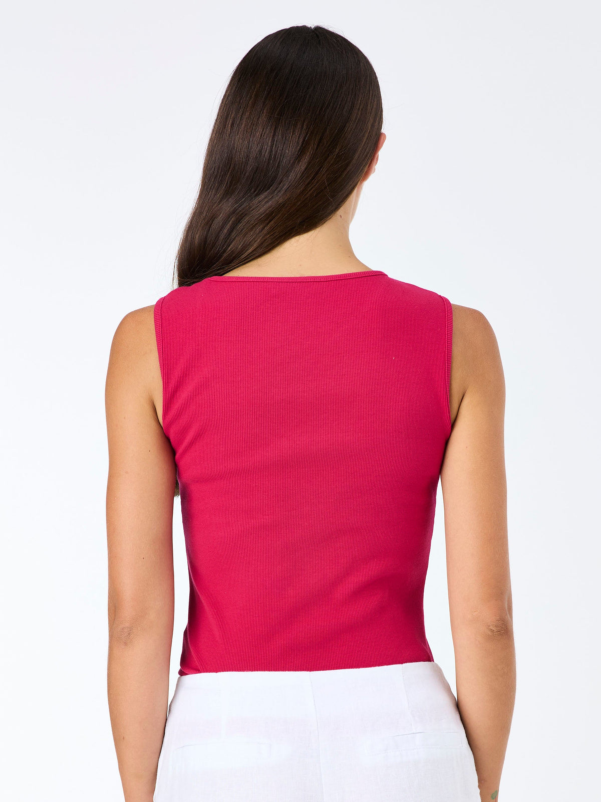 Riva Rib Tank - Cerise