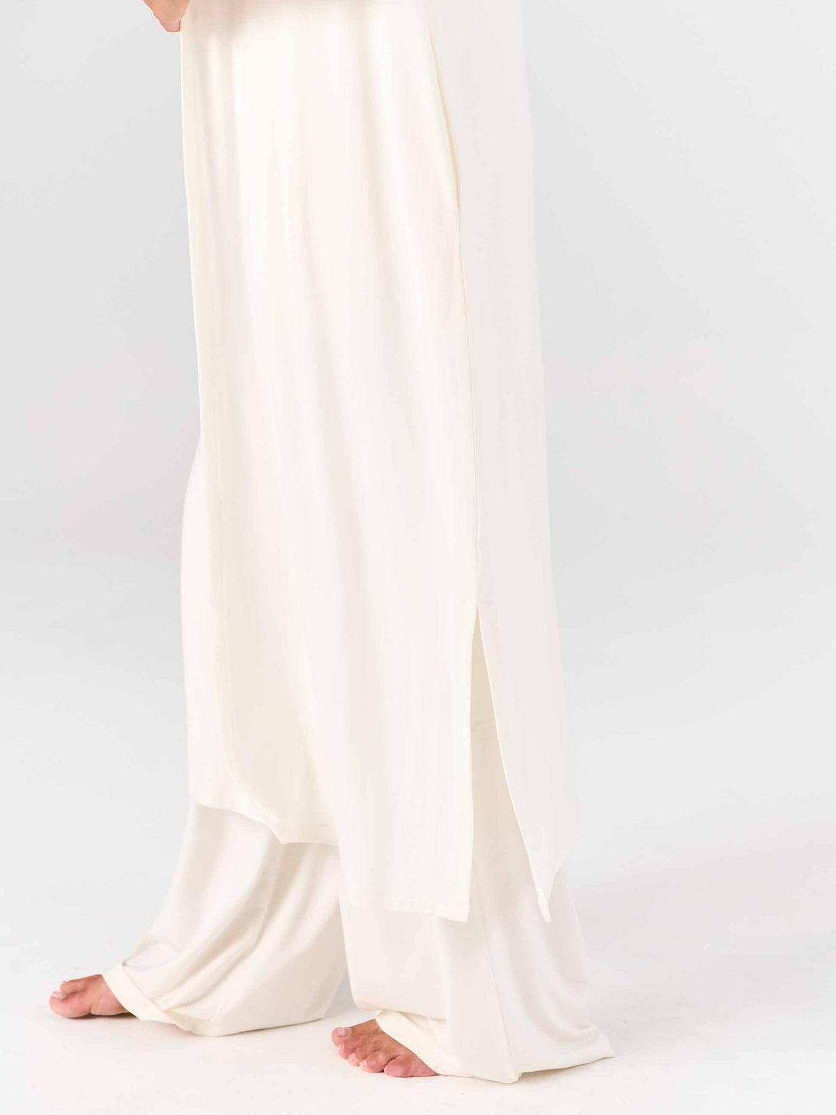 Modal Longline Cardigan - Soft White