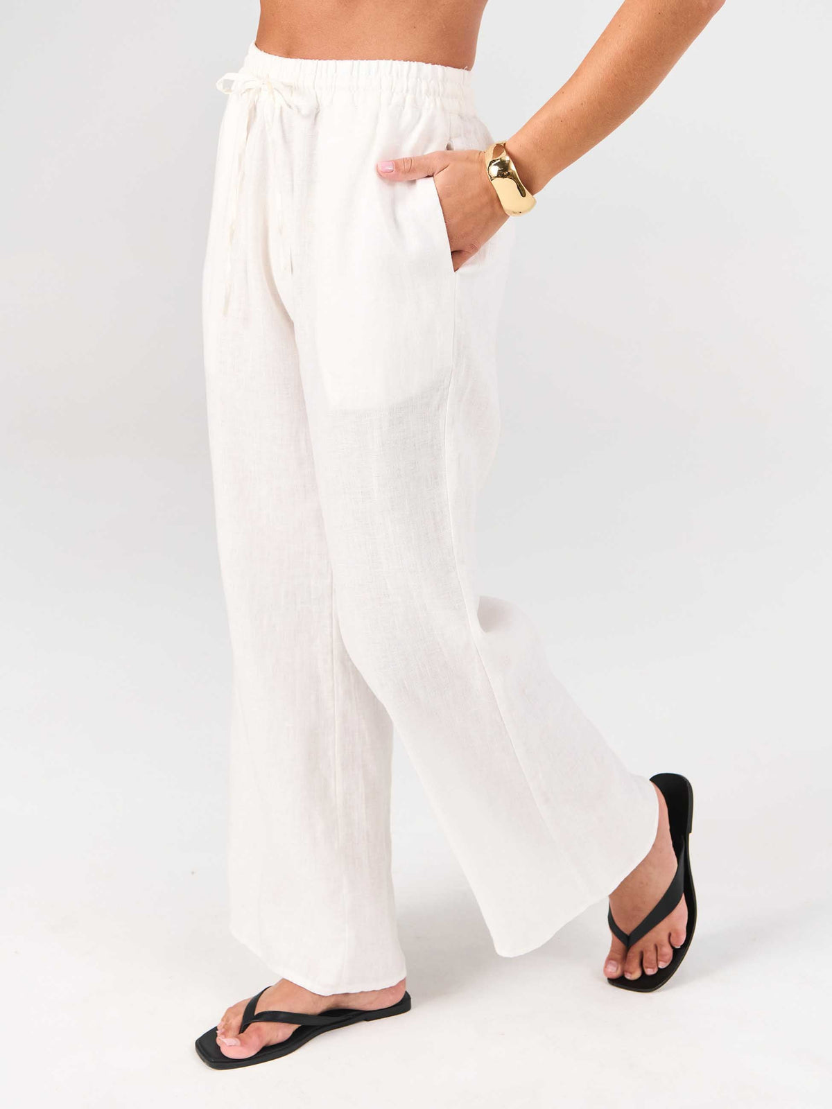 Sasha Linen Pants - White