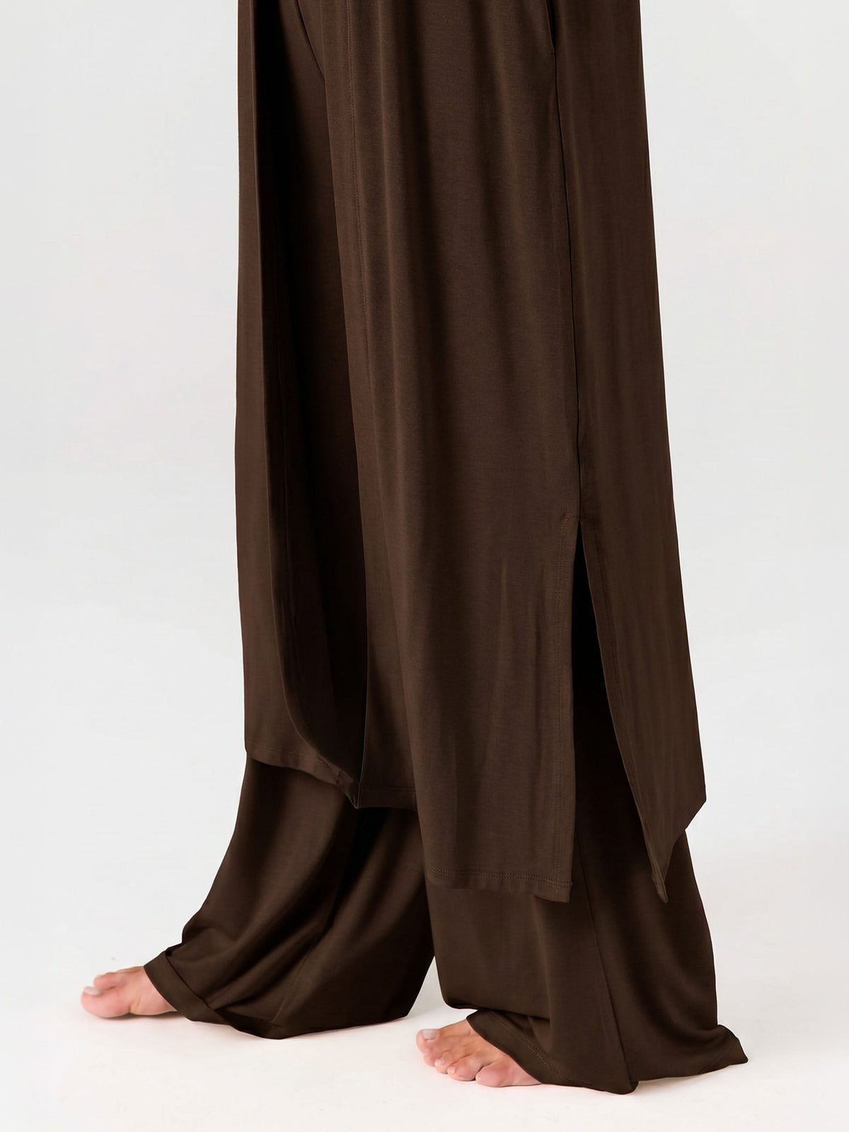 Modal Longline Cardigan - Coffee Bean