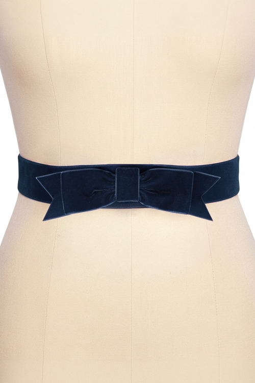 D'Amour Follies Bow Belt (Midnight Blue)