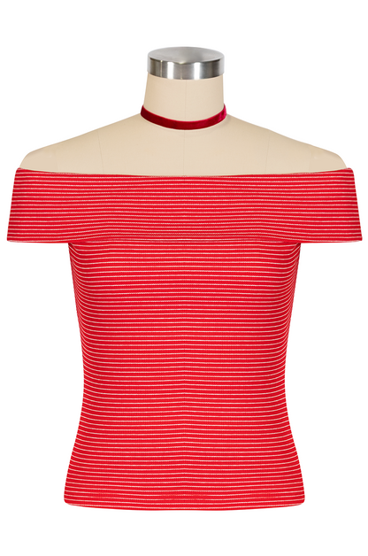 Tiki Island Follies Stripe Jersey Top