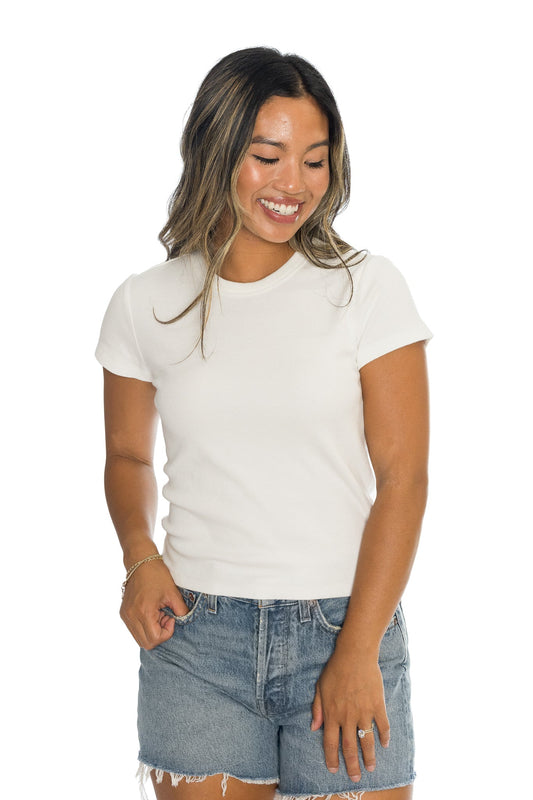 Lexi Rib Sun-In Crew Tee