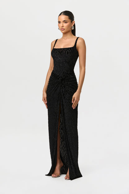 Burnout Twist Maxi Skirt