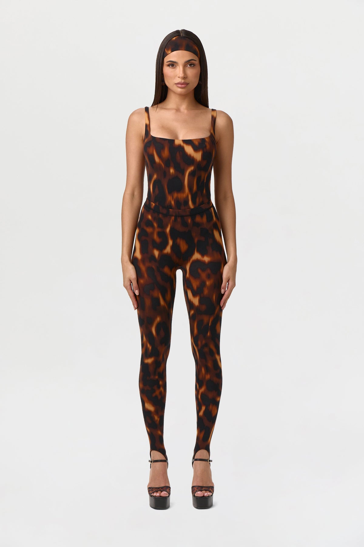 Naked Print Stirrup Legging Petite