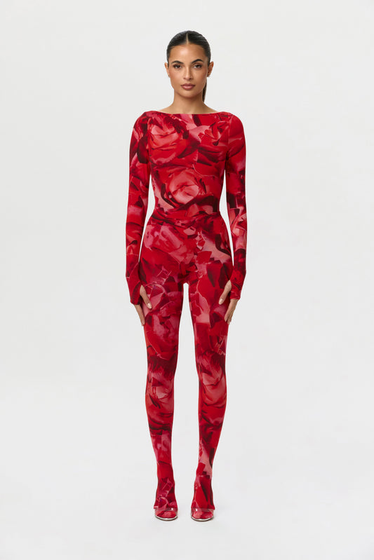 Bare Body Print Closed Toe Leggings