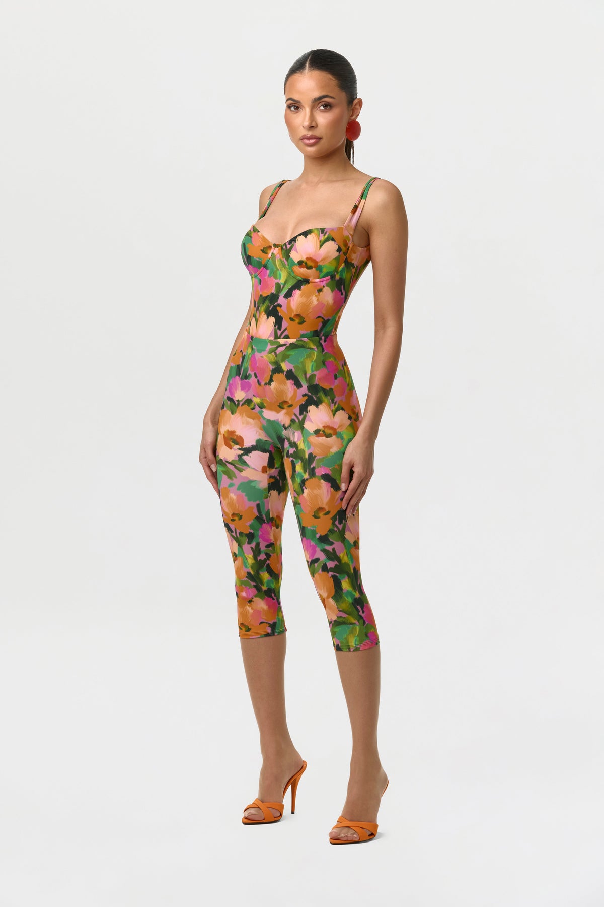 Naked Print Open Back Bodysuit