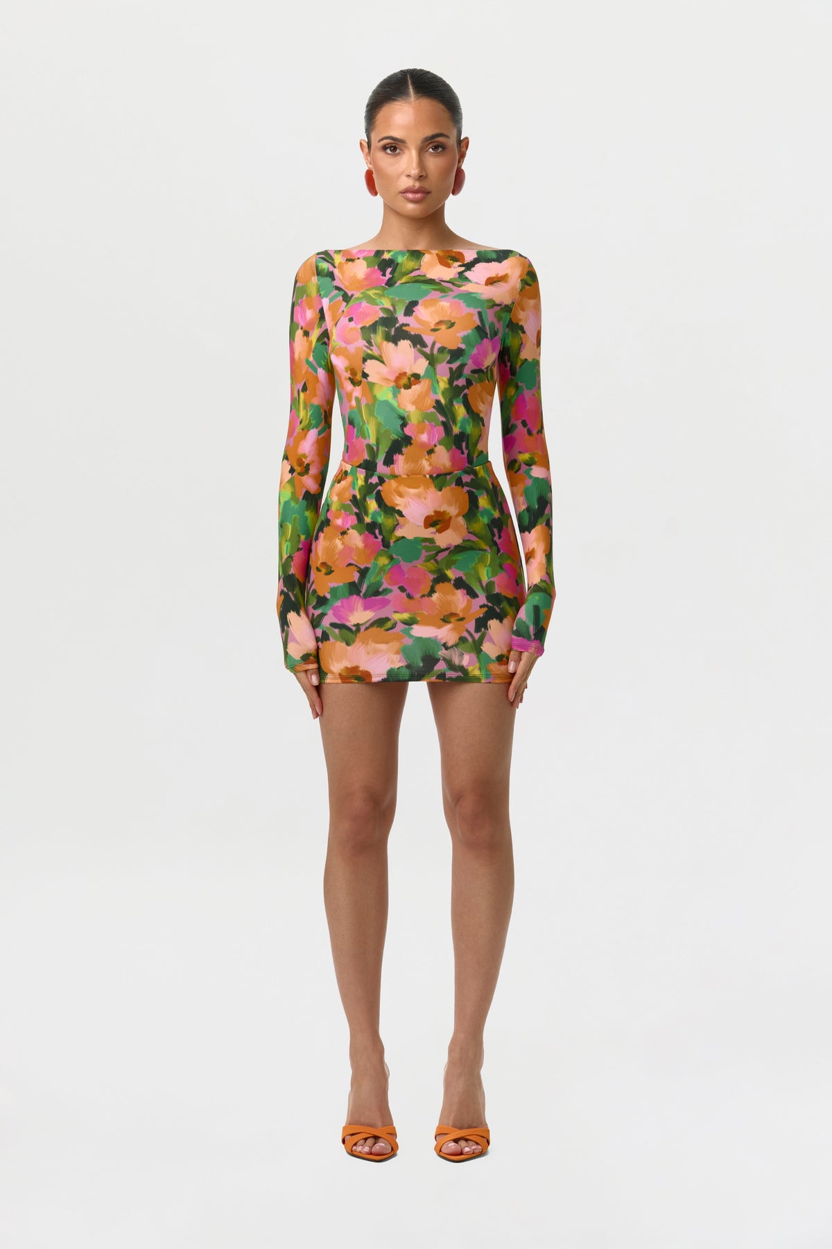 Naked Print Mini Skirt