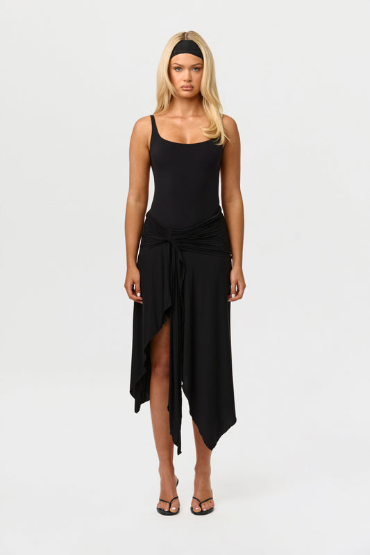 Naked Asymmetric Midi Skirt