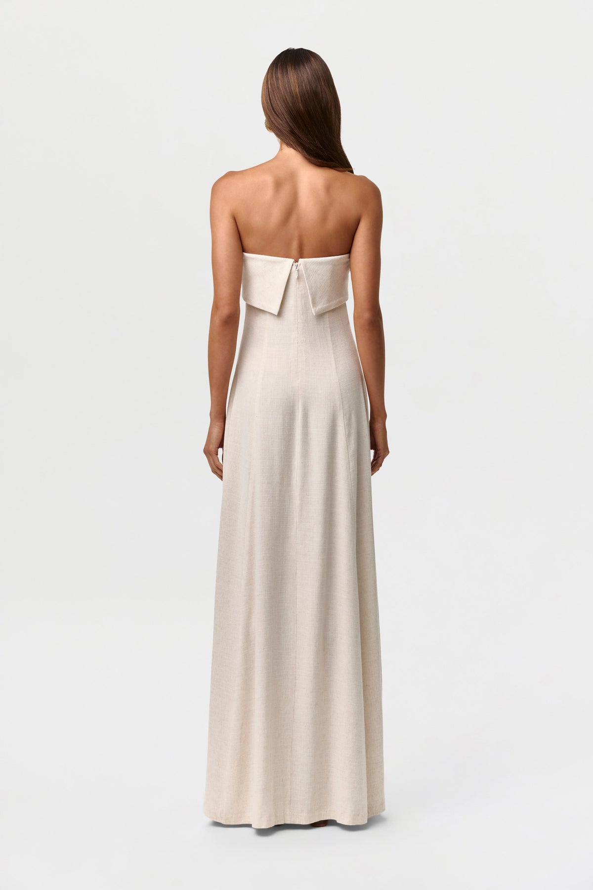 Linen Tube Maxi Dress