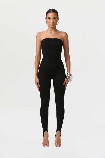 Snatched Tube Stirrup Jumpsuit