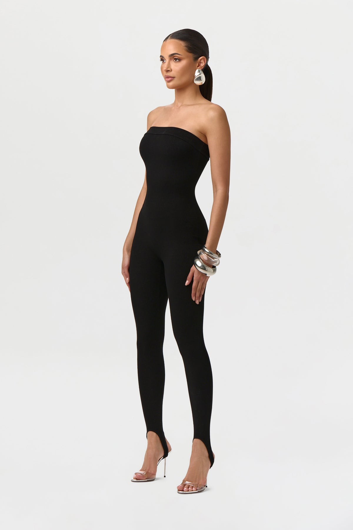 Snatched Tube Stirrup Jumpsuit