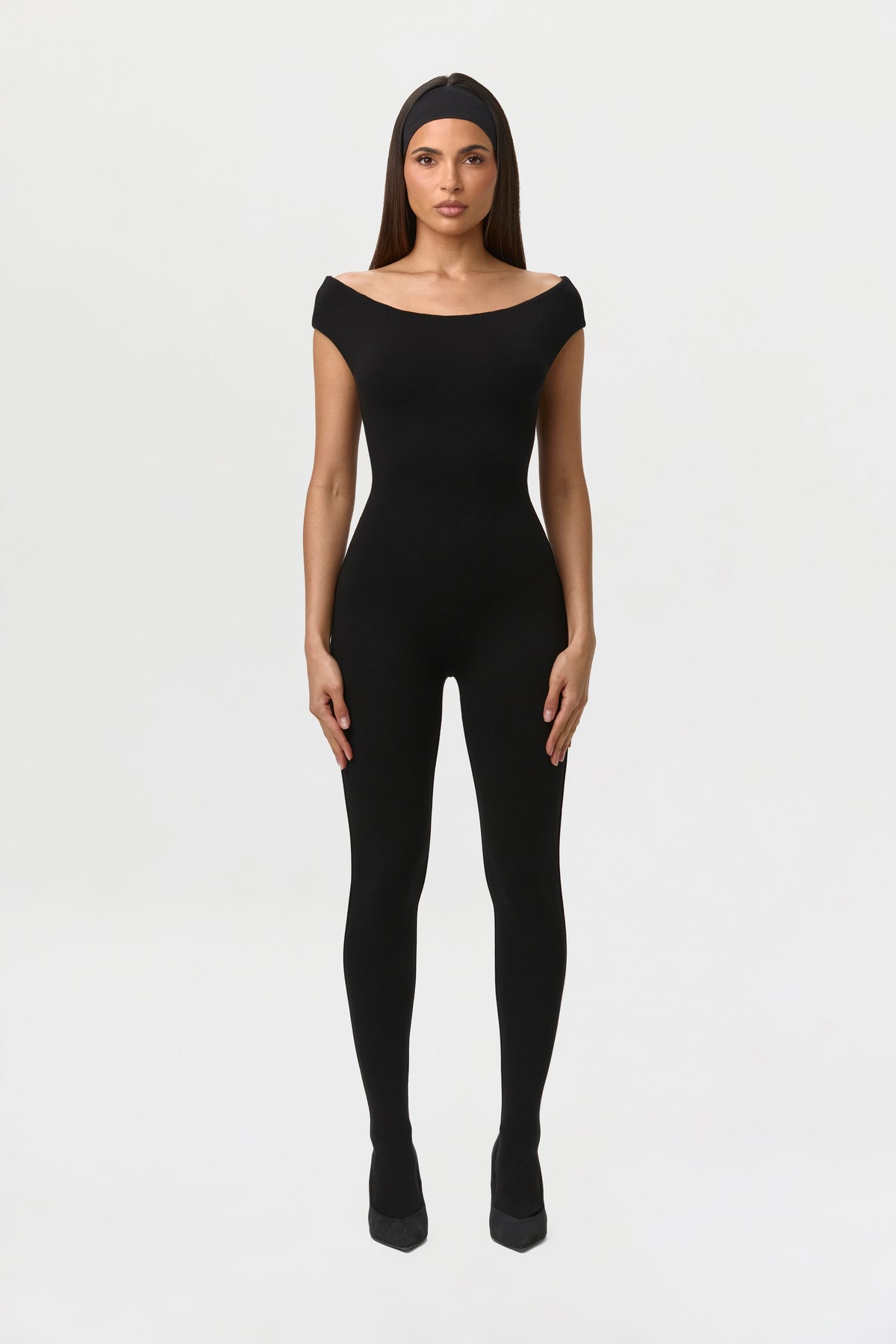 Smooth Off-Shoulder Jumpsuit Petite