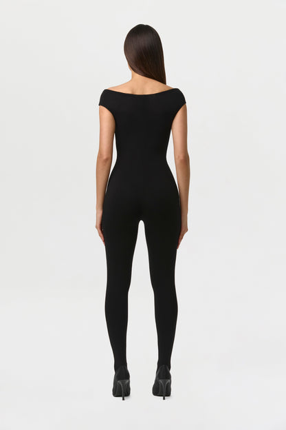 Smooth Off-Shoulder Jumpsuit Petite