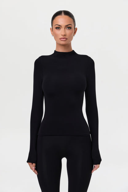 Naked Mock Neck Top