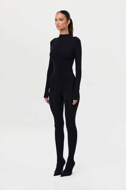 Naked Mock Neck Top