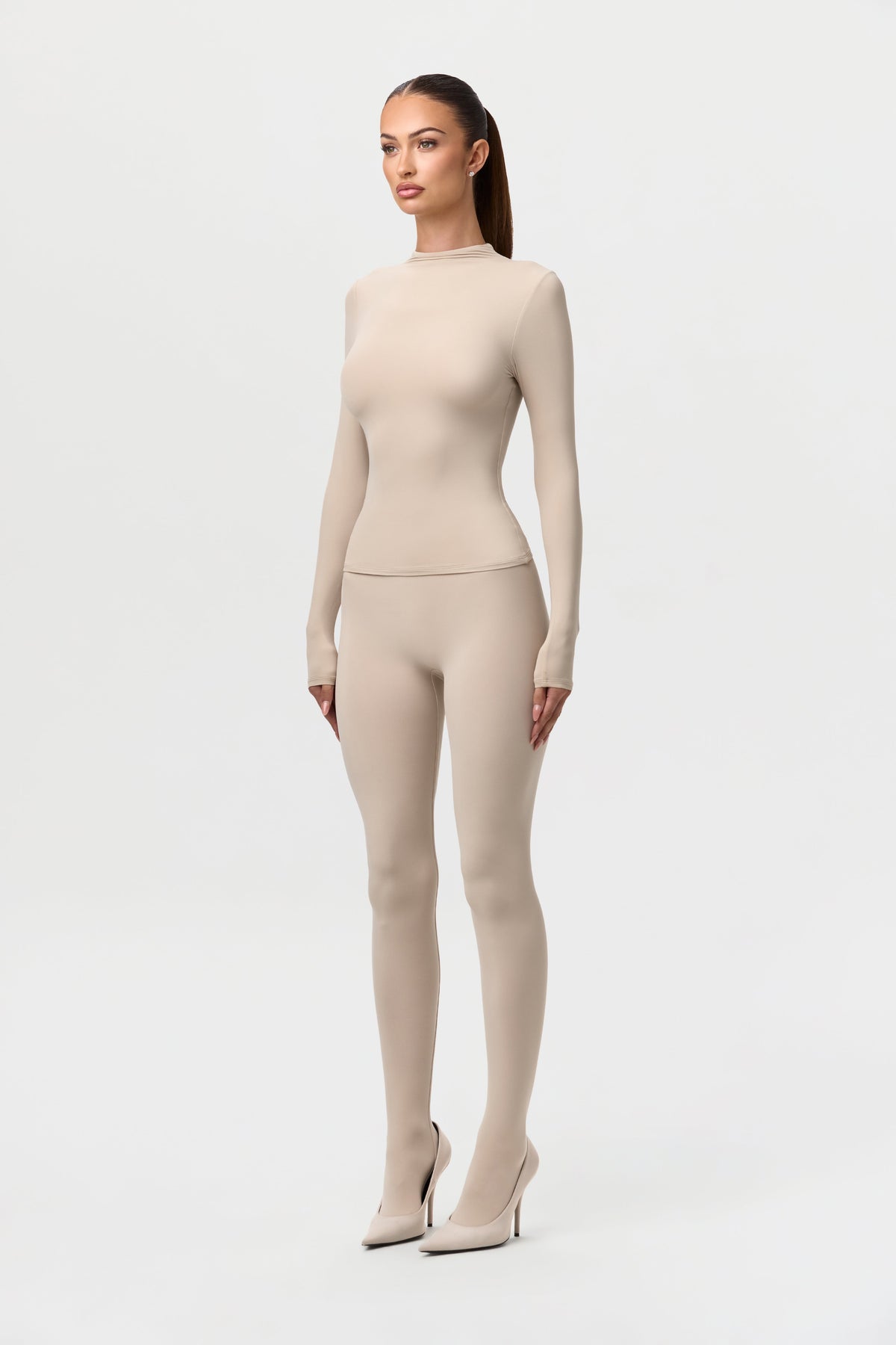 Naked Mock Neck Top