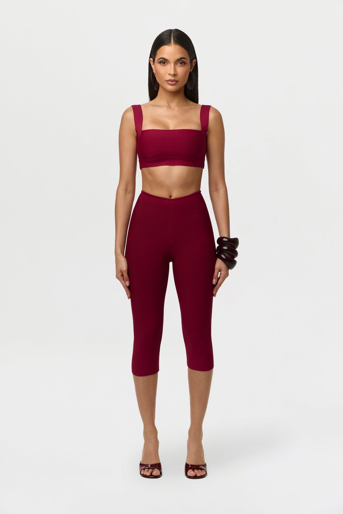 Knit Bandage Sculpt Tank Crop Top