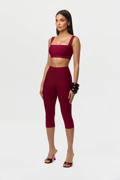 Knit Bandage Sculpt Tank Crop Top