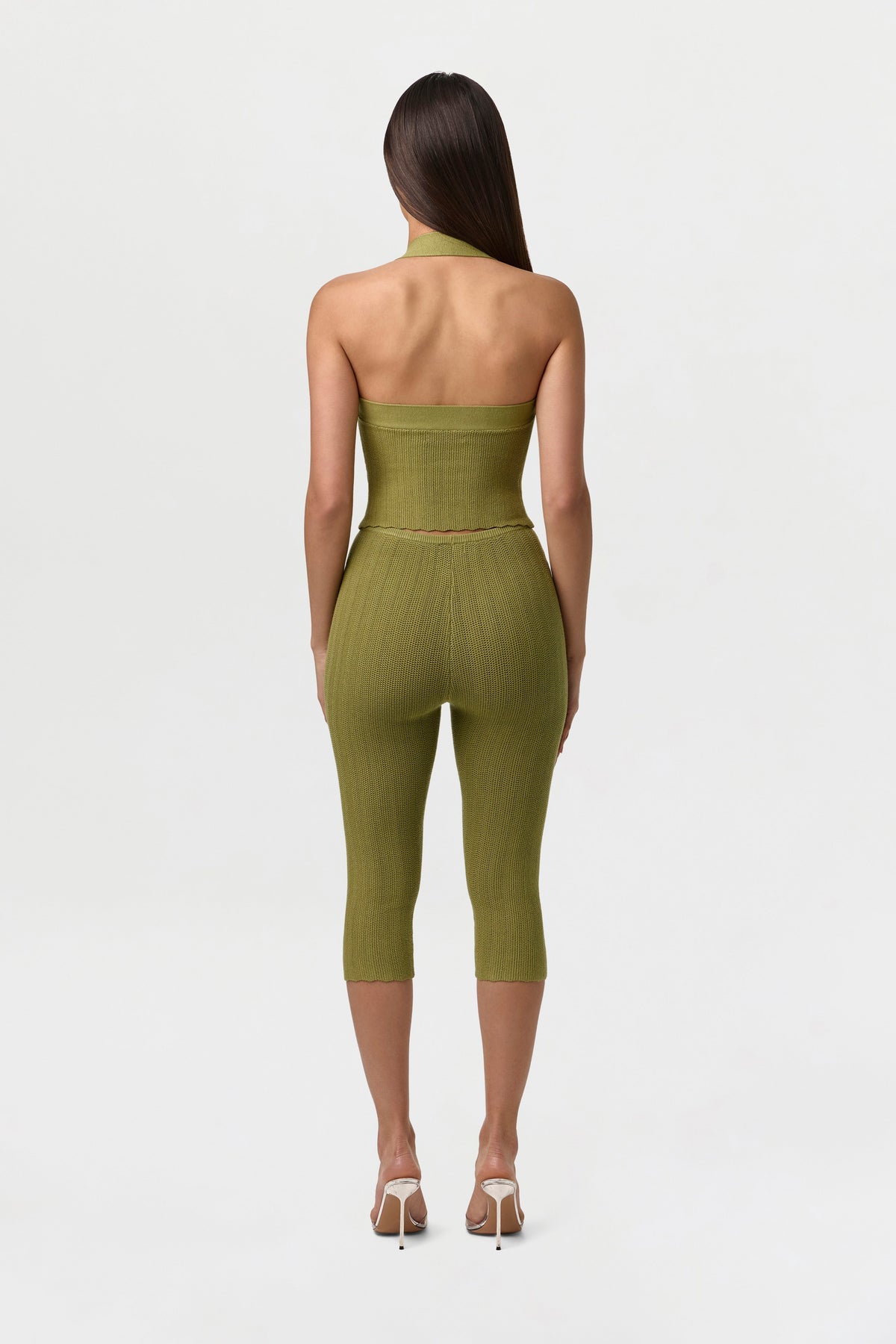 Knit Open Back Halter Top