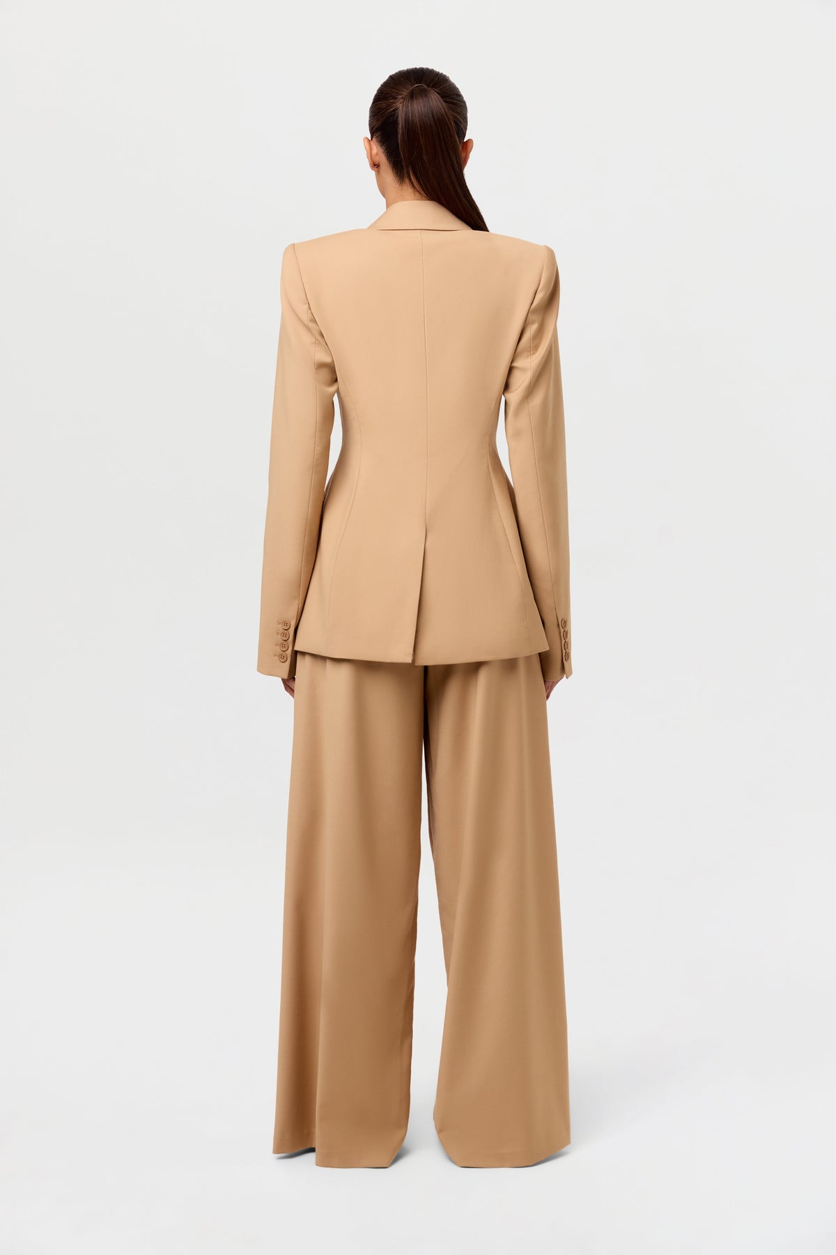 Suiting Pleated Wide-Leg Pant