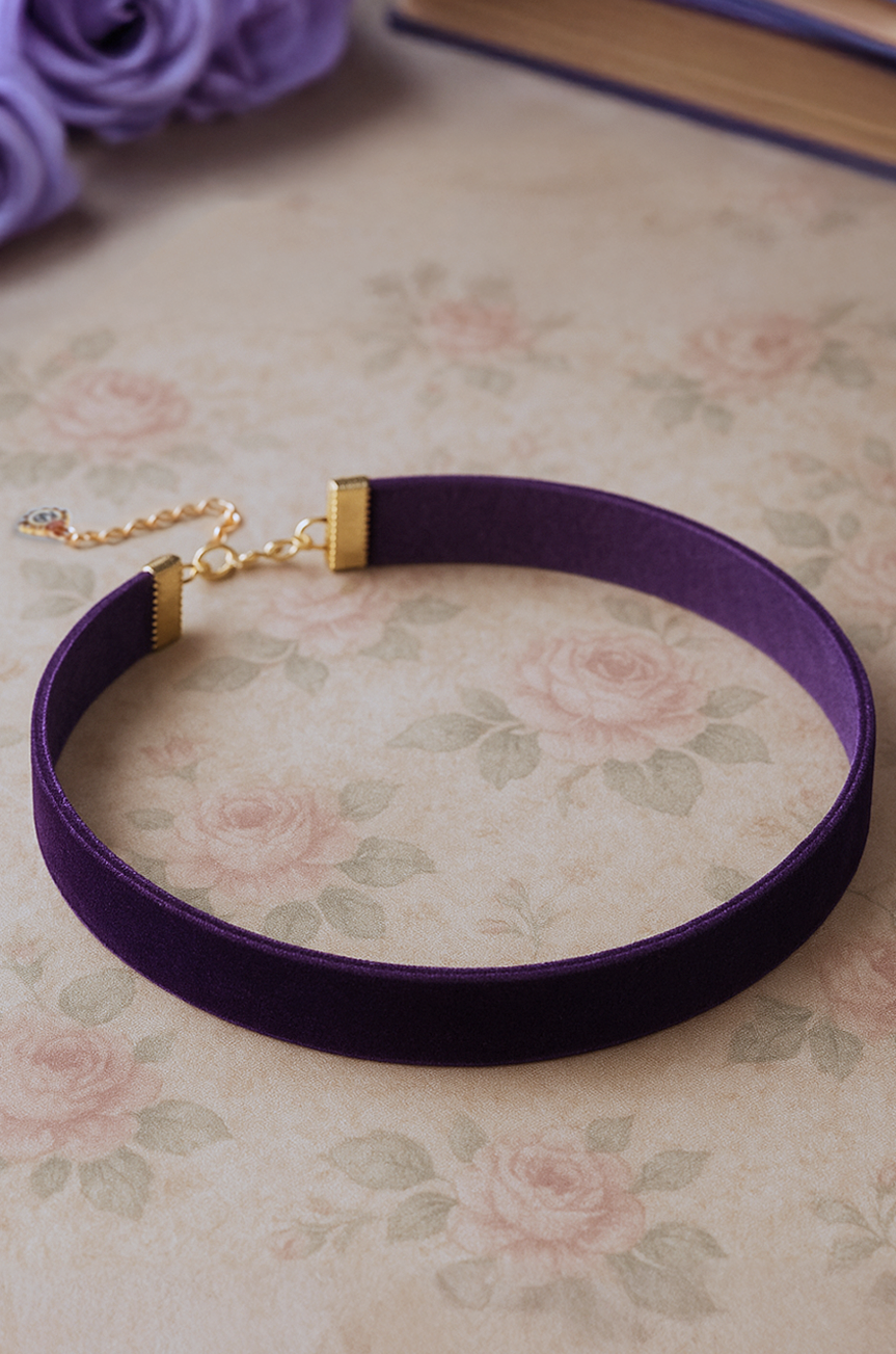 Follies Velvet Choker (Purple)