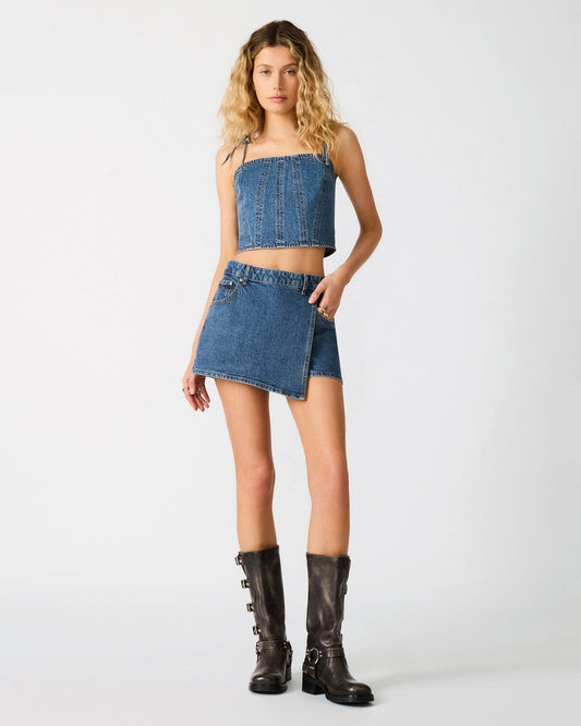 BRIGHTIN SKORT BLUE HEATHER