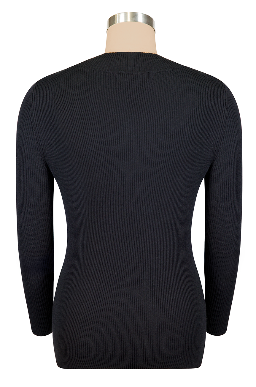 TurtleNeck Knit Top (Black)