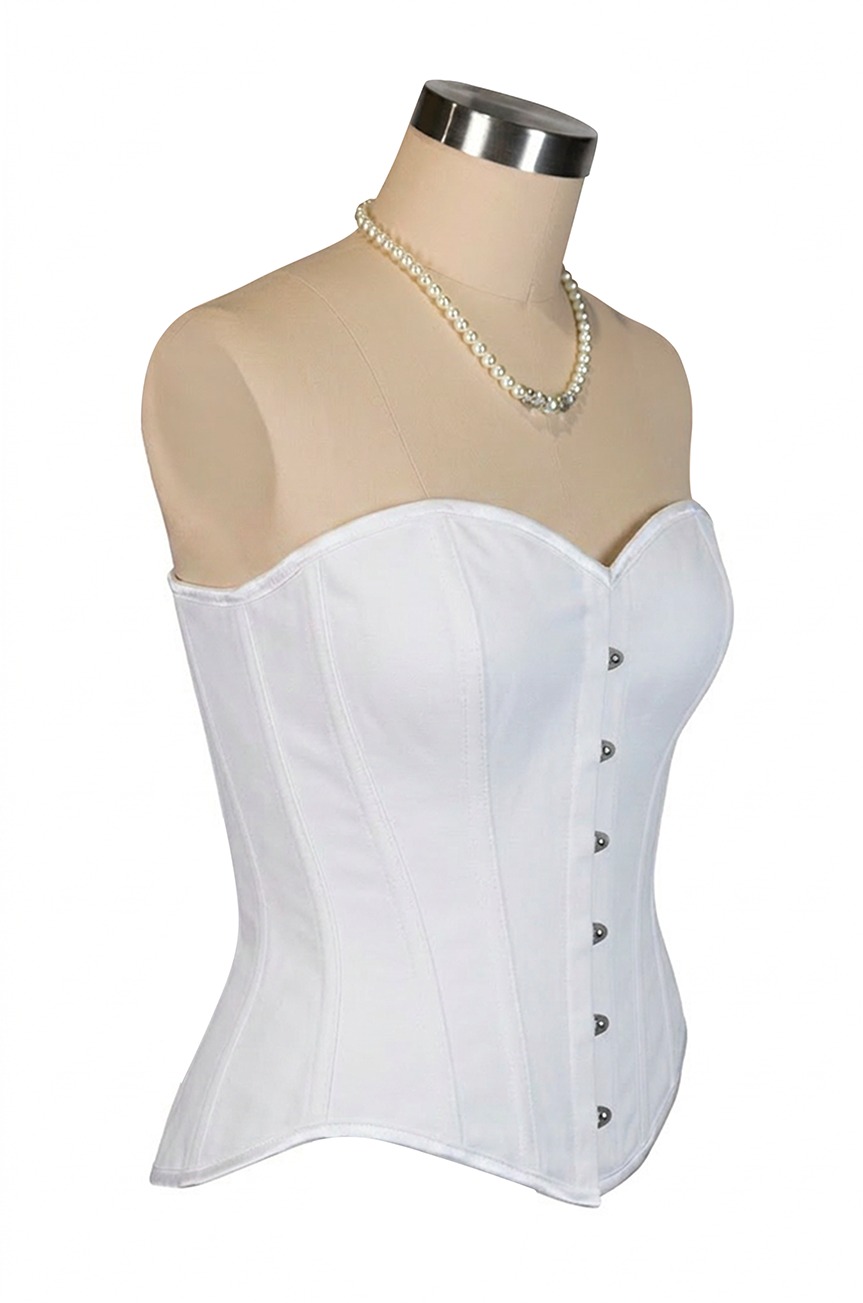 D'Amour Steel Boned Corset (Off White)