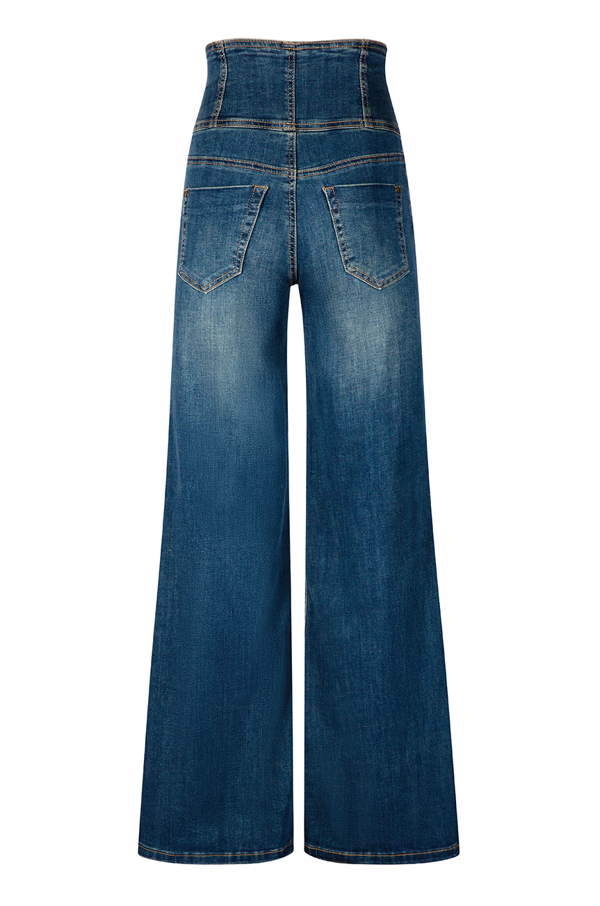 Vegas Wide Leg Denim Jean (Light Denim)