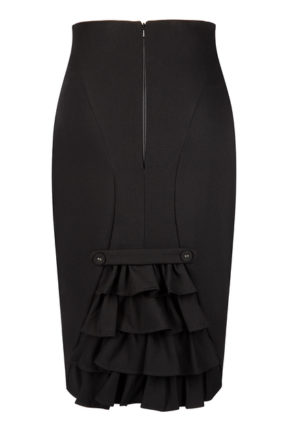 Read All About It Classic Wiggle Skirt (Black)