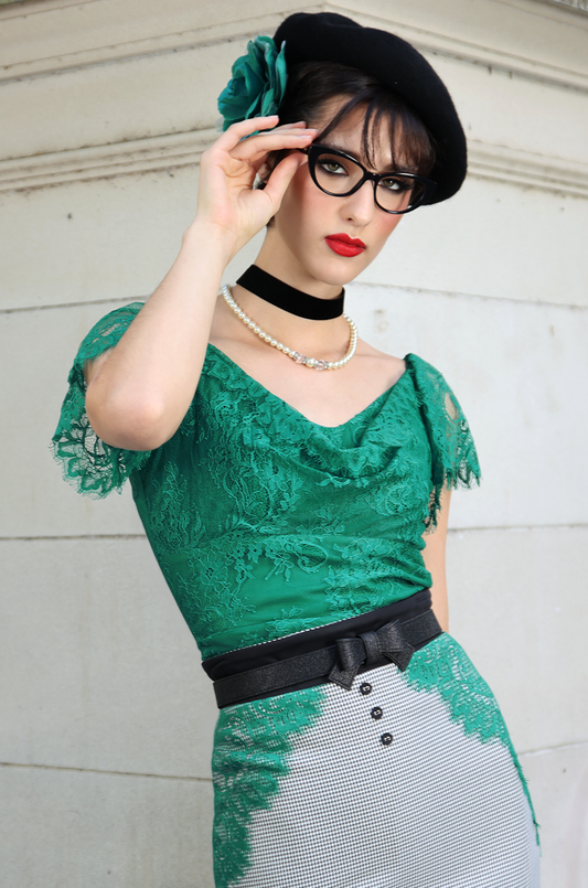 Belle Boheme Lace Camisole (Green)