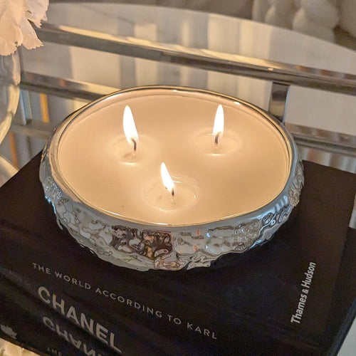 Aeolian 3 Wick Silver Candle Fragrance