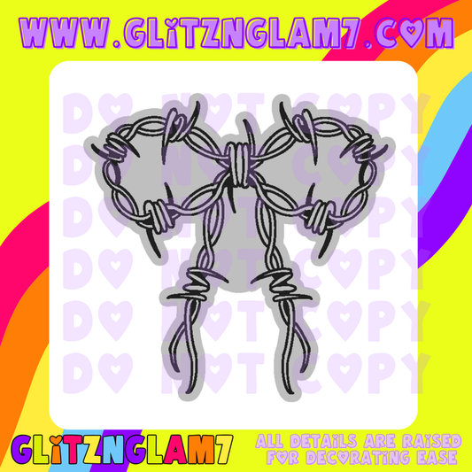 Barbed Wire Bow Silicone Mold