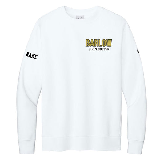 Barlow Girls Soccer Nike Crewneck Logowear Barlow Girls Soccer White Adult S