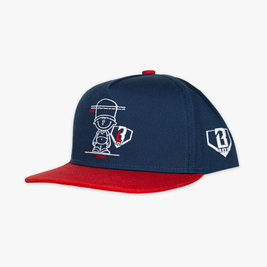 Baseball Lifestyle 101 Backyard Legends Off Field Snapback Accessories Baseball Lifestyle 101 Navy/Red
