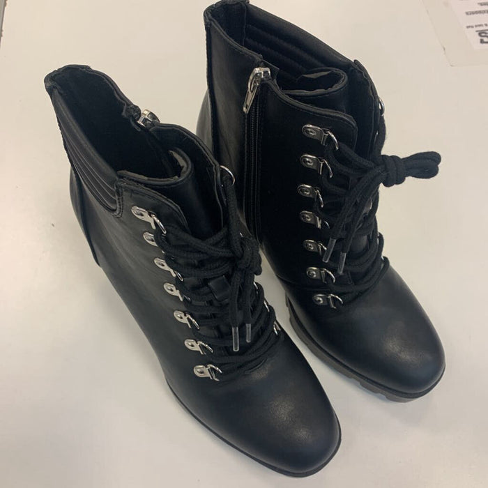 Boots Lace Up Block Heel
