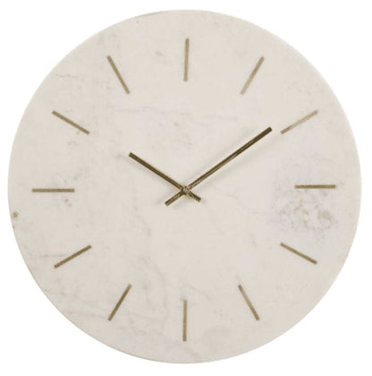 Brynlee Marble & Gold Round Wall Clock Accessories