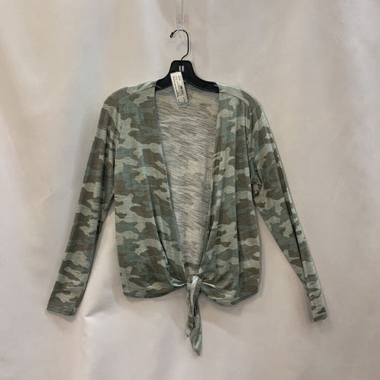 Cardigan: Printed Slub Knit Shrug