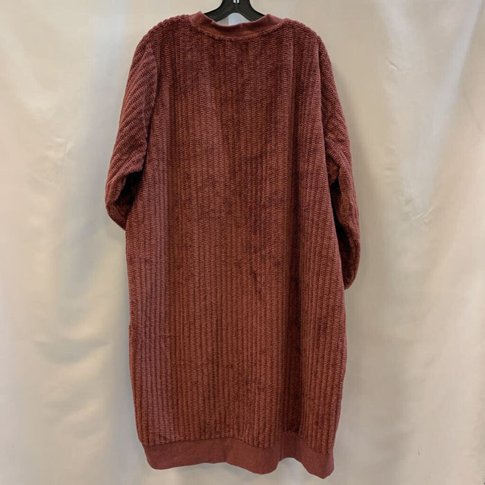 Cardigan: Ribbed Fuzzy Duster