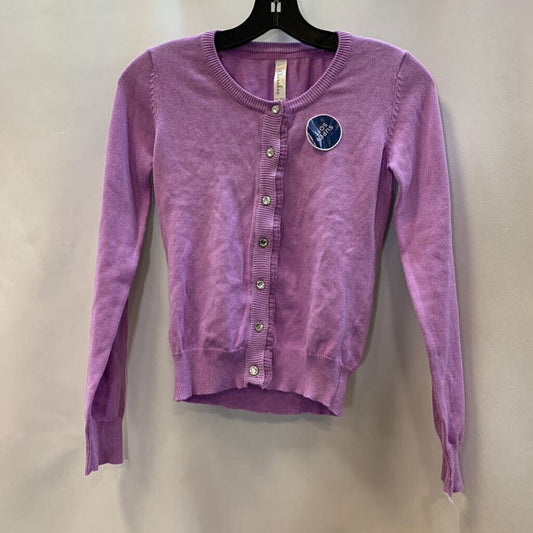 Cardigan: Ruffle Crystal Buttons
