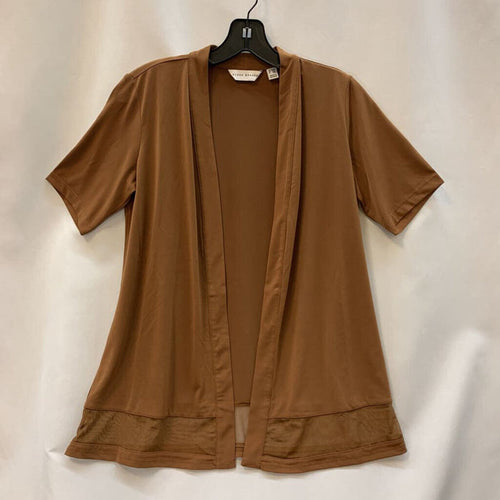 Cardigan: Short Sleeve Liquid Knit