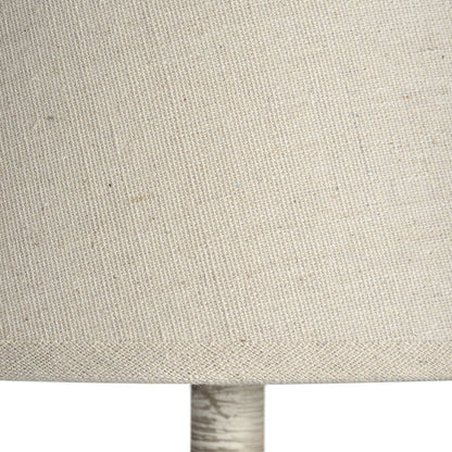 Chatsworth Tall Wooden Thin Table Lamp with Neutral Shade Lighting