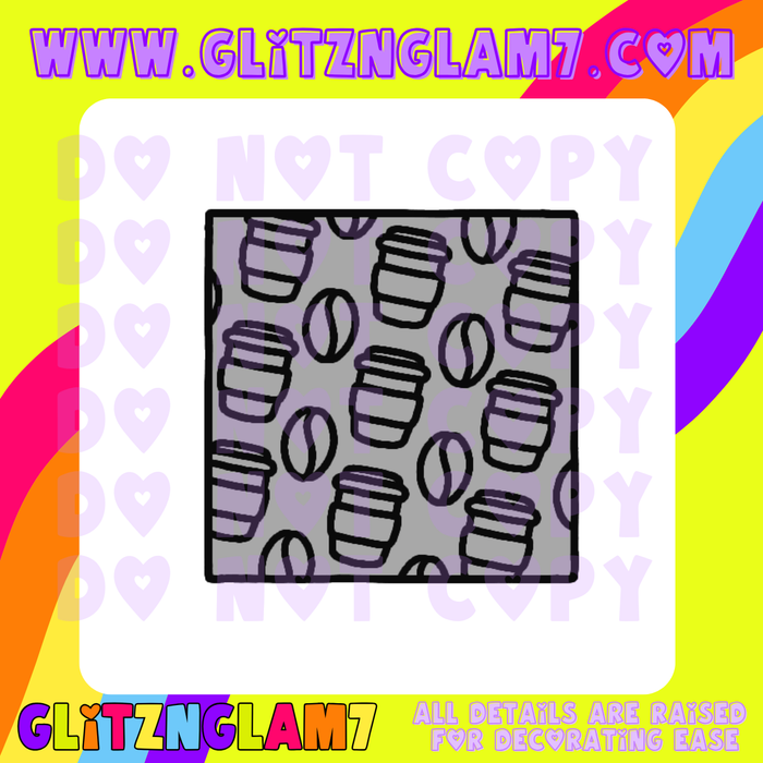 Coffee Bean & Latte Square Silicone Mold