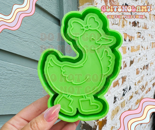 Coquette Goose w/ Bow on Head Silicone Mold