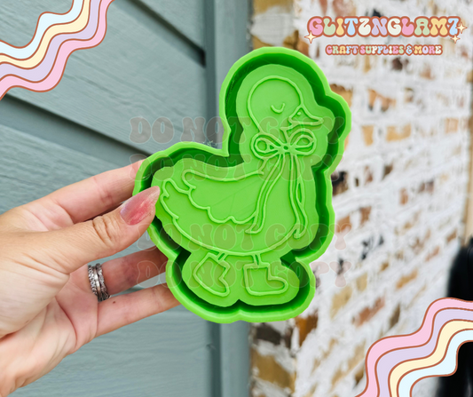 Coquette Goose w/ Plain Rain Boots(  STYLE 2 ) Silicone Mold