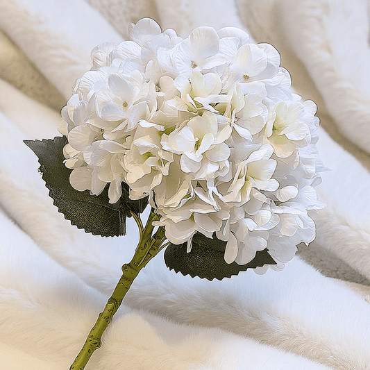 Cream Faux Hydrangea Single Stem Flower Accessories