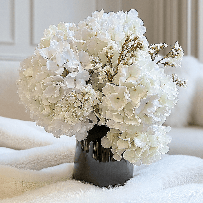 Cream Faux Hydrangea Single Stem Flower Accessories