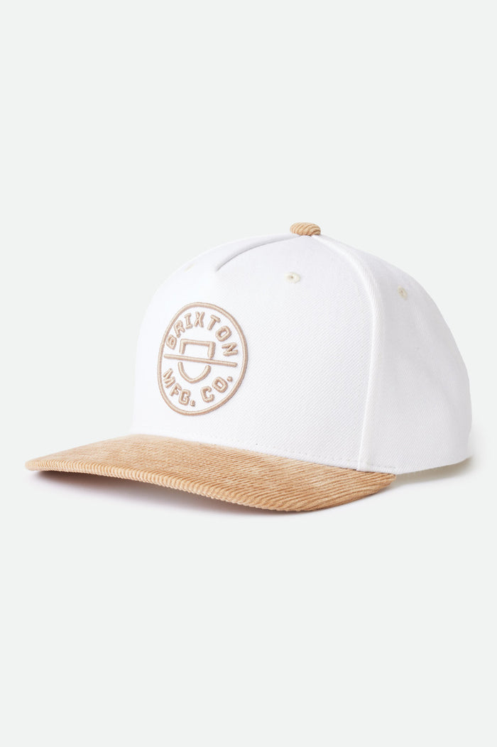 Crest MP Snapback - White/Khaki